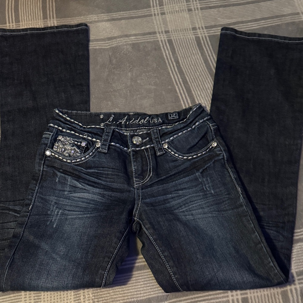 L.A. idol Women's Dark Blue Boot Cut Jeans